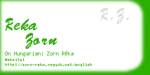 reka zorn business card