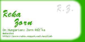 reka zorn business card